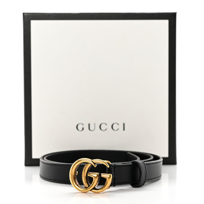 Gucci Calfskin Double G 20mm Belt 80 32 Black 6 of 6