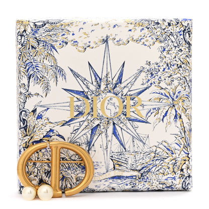 Christian Dior Pearl CD Logo Brooch Gold 4 of 4