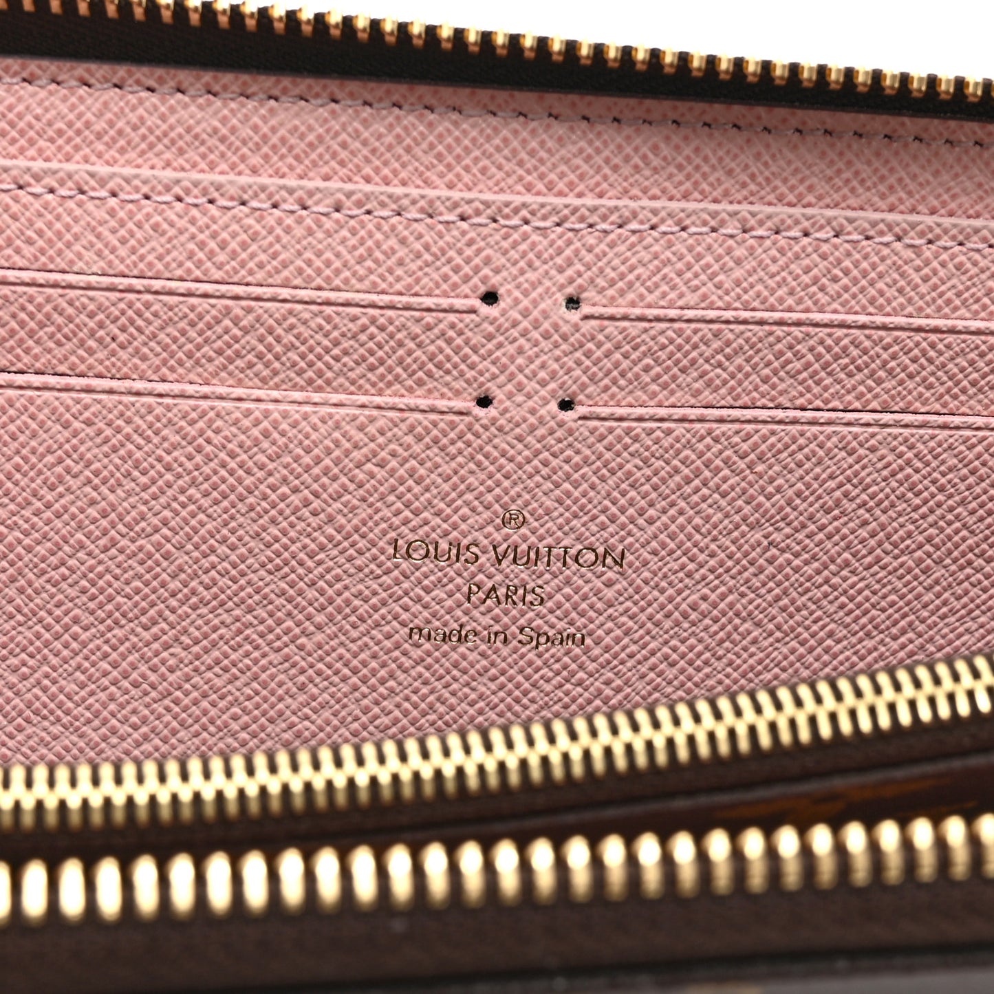 Monogram Clemence Wallet Rose Ballerine