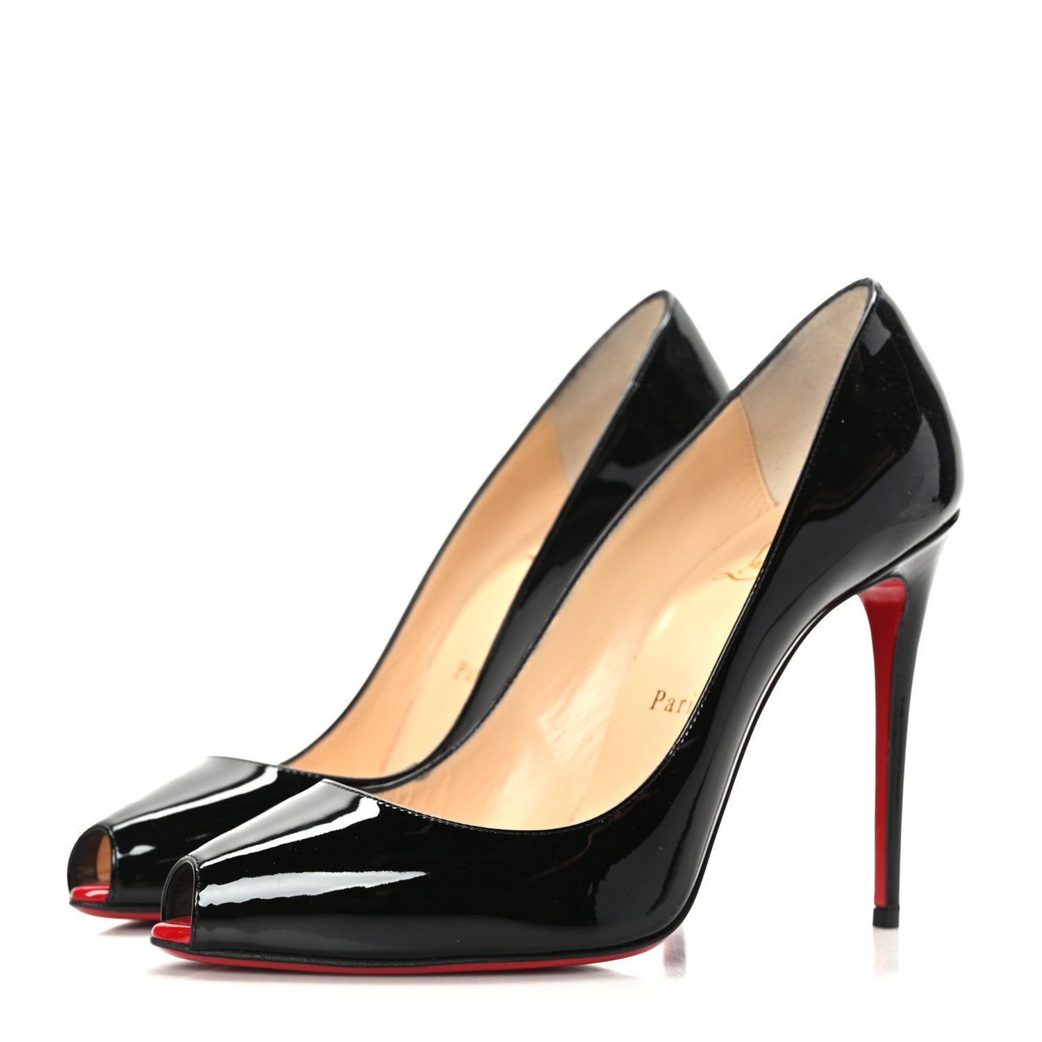 Christian Louboutin Patent Mater Claude 100 Pumps 38 Black 3 of 7