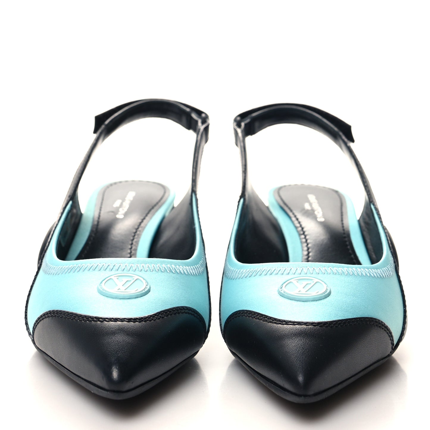 Calfskin Archlight Slingback Pumps 36 Black Blue