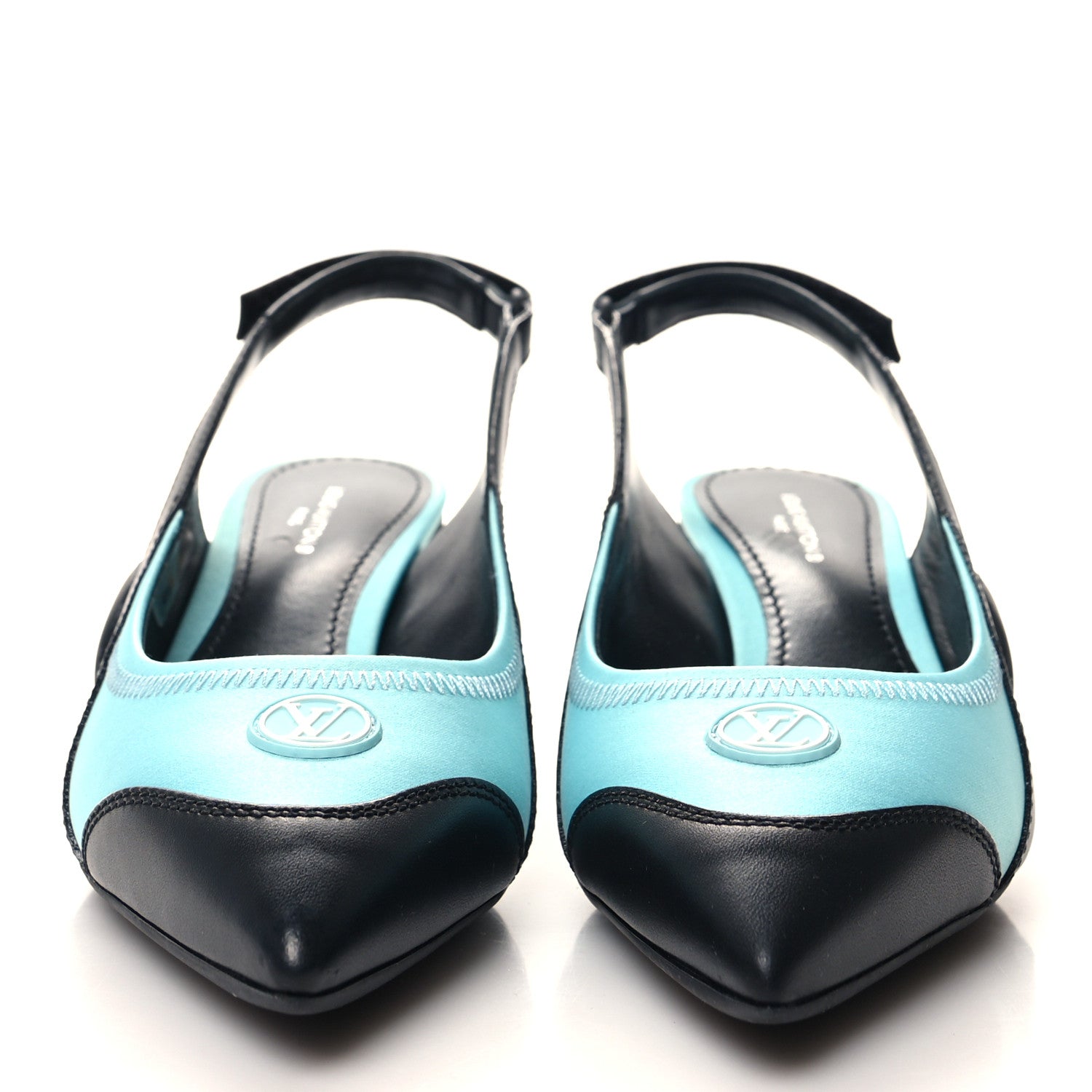Louis Vuitton Calfskin Archlight Slingback Pumps 36 Black Blue 2 of 8