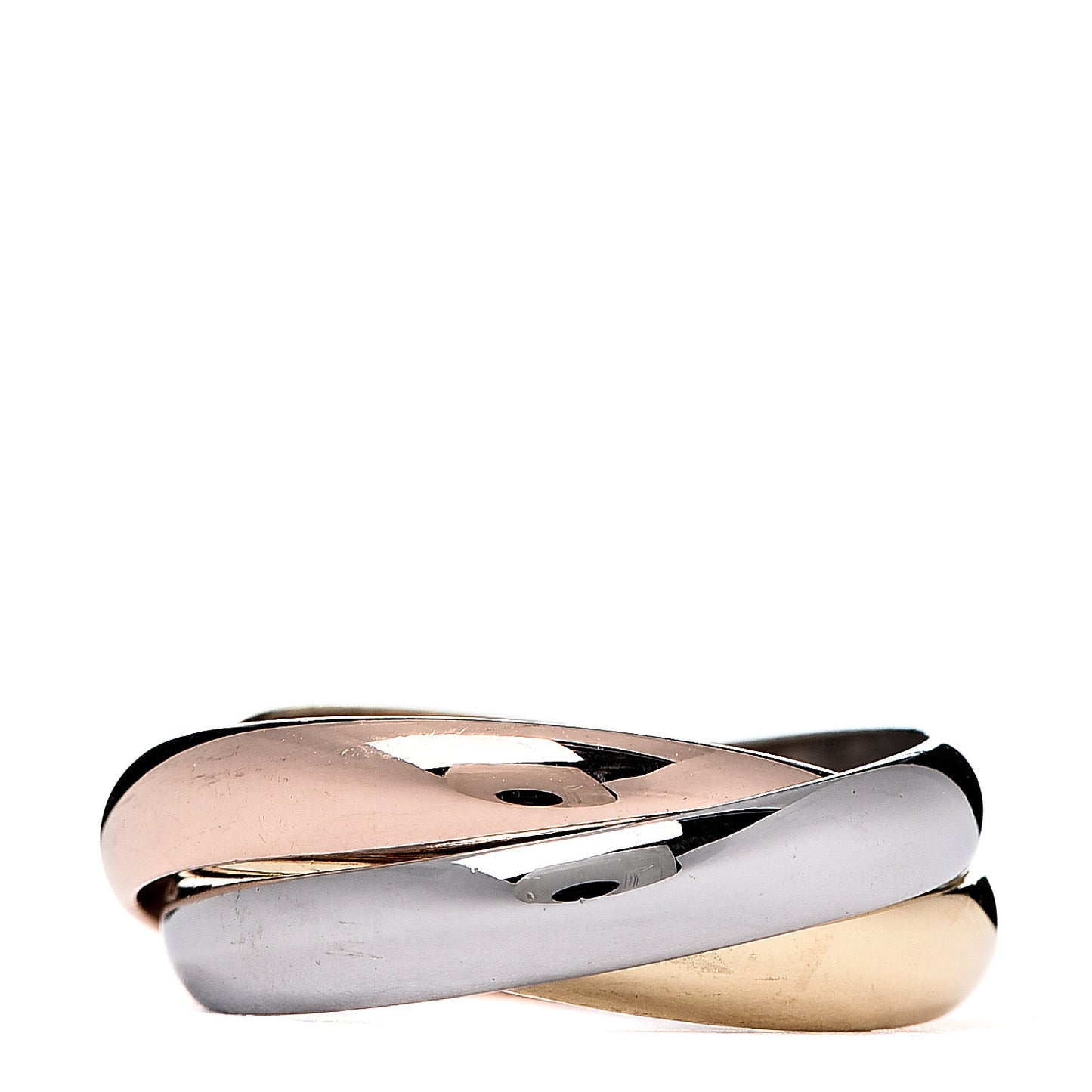 18K Pink Yellow White Gold Classic Les Must De Trinity Ring 53 6.25