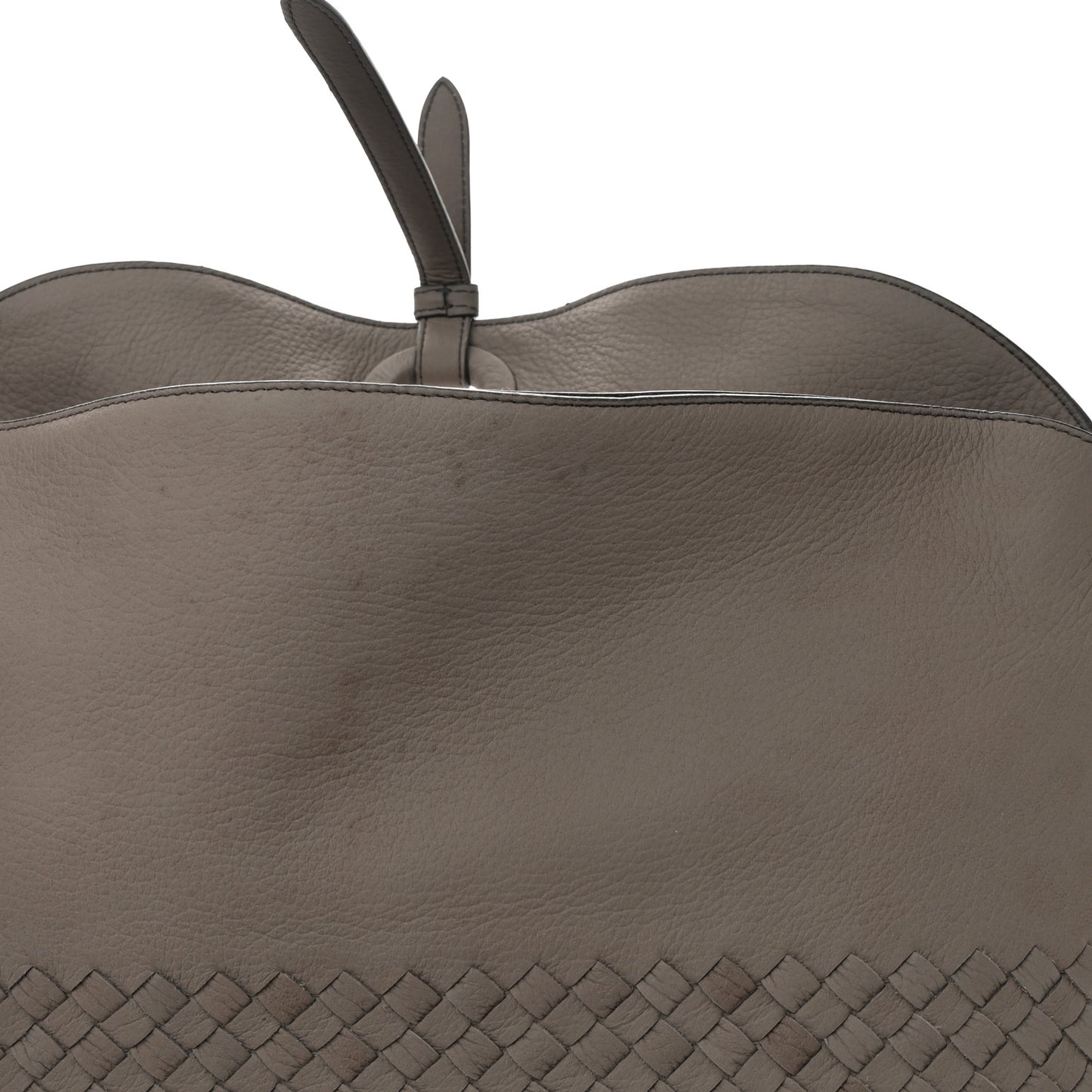 Cervo Intrecciato Flap Top Hobo Steel