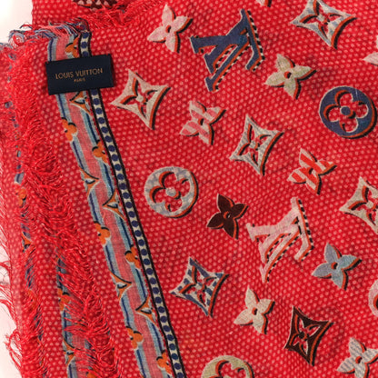 Louis Vuitton Silk Pop Monogram Stole Flamingo 3 of 4