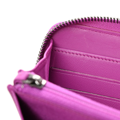 Chanel Lambskin Quilted Small Coco Boy Zip Around Wallet Purple 10 of 12