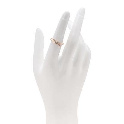 Tiffany 18K Rose Gold Diamond Small Knot Ring 53 6.25 2 of 5