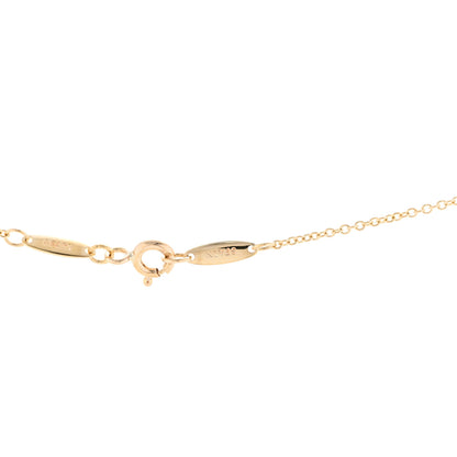 Tiffany 18K Yellow Gold Diamond 11mm Elsa Peretti Open Heart Pendant Necklace 5 of 5