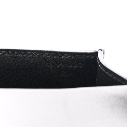 Hermes Epsom Shiny Alligator Lizard Chevre Mini Verrou Chaine Bag Vert Cypress Black 7 of 12