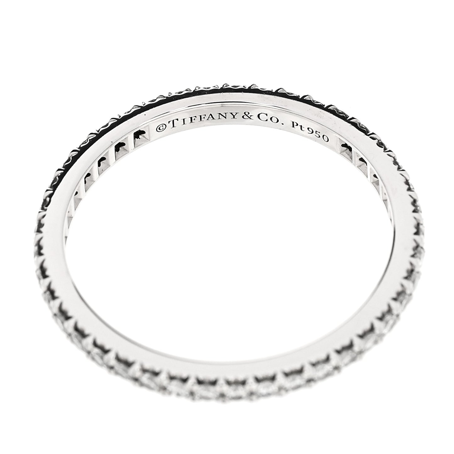 Platinum Diamond .32ctw Soleste Eternity Band Ring 50 5.5