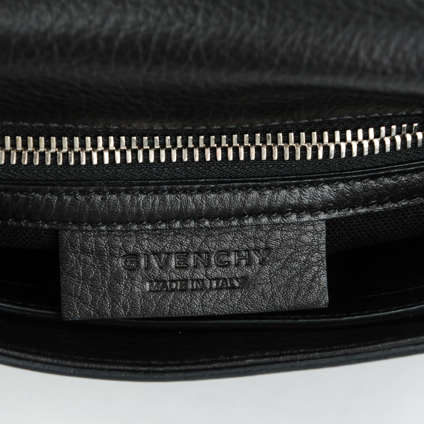 Waxy Grained Calfskin Mini Pandora Pure Flap Bag Black
