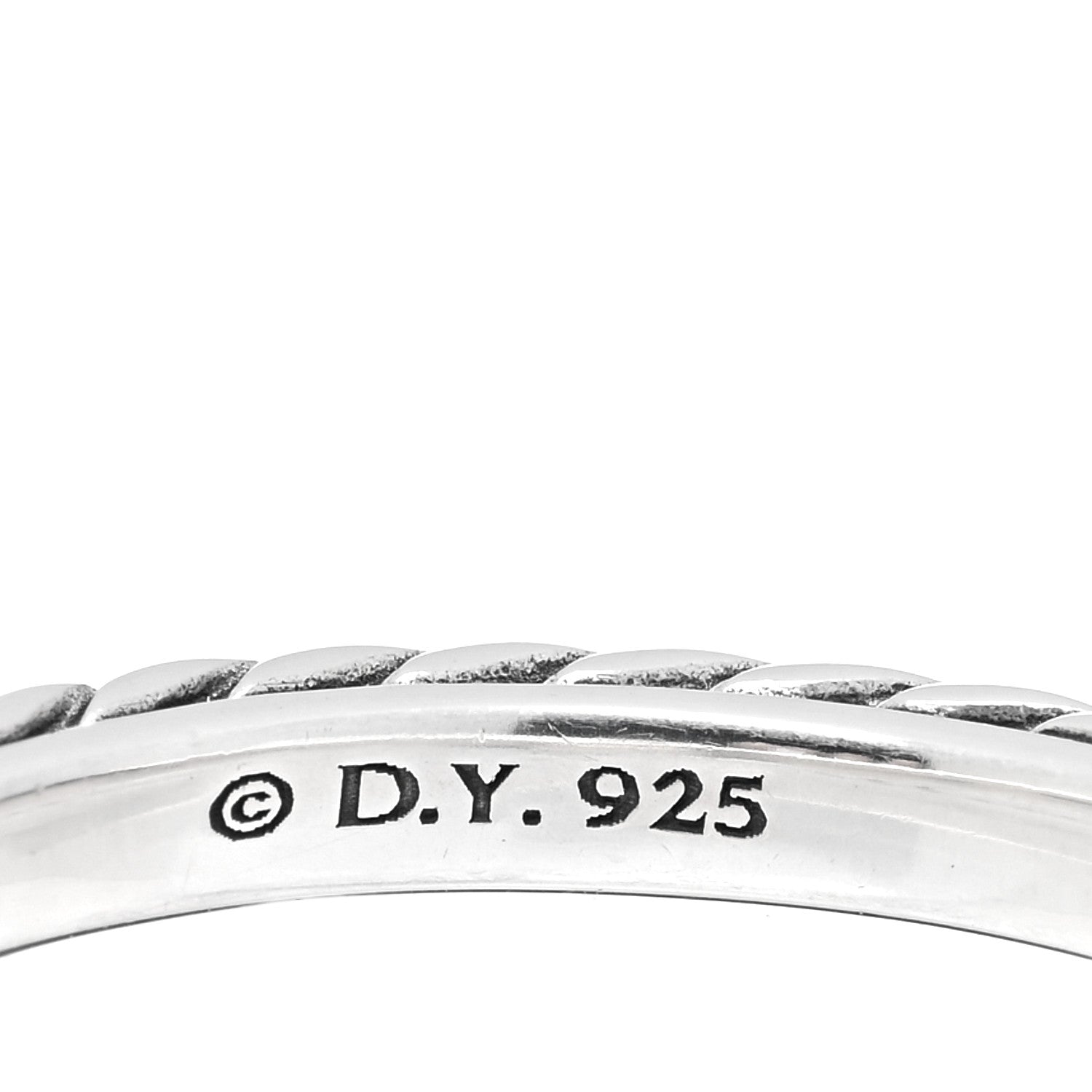 David Yurman Sterling Silver Stackable Cable Ring 50 5.25 4 of 5