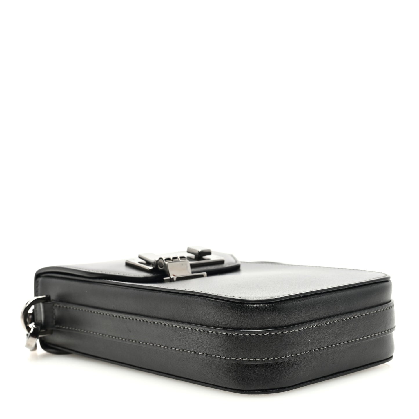 Smooth Calfskin Vertical Pouch Black