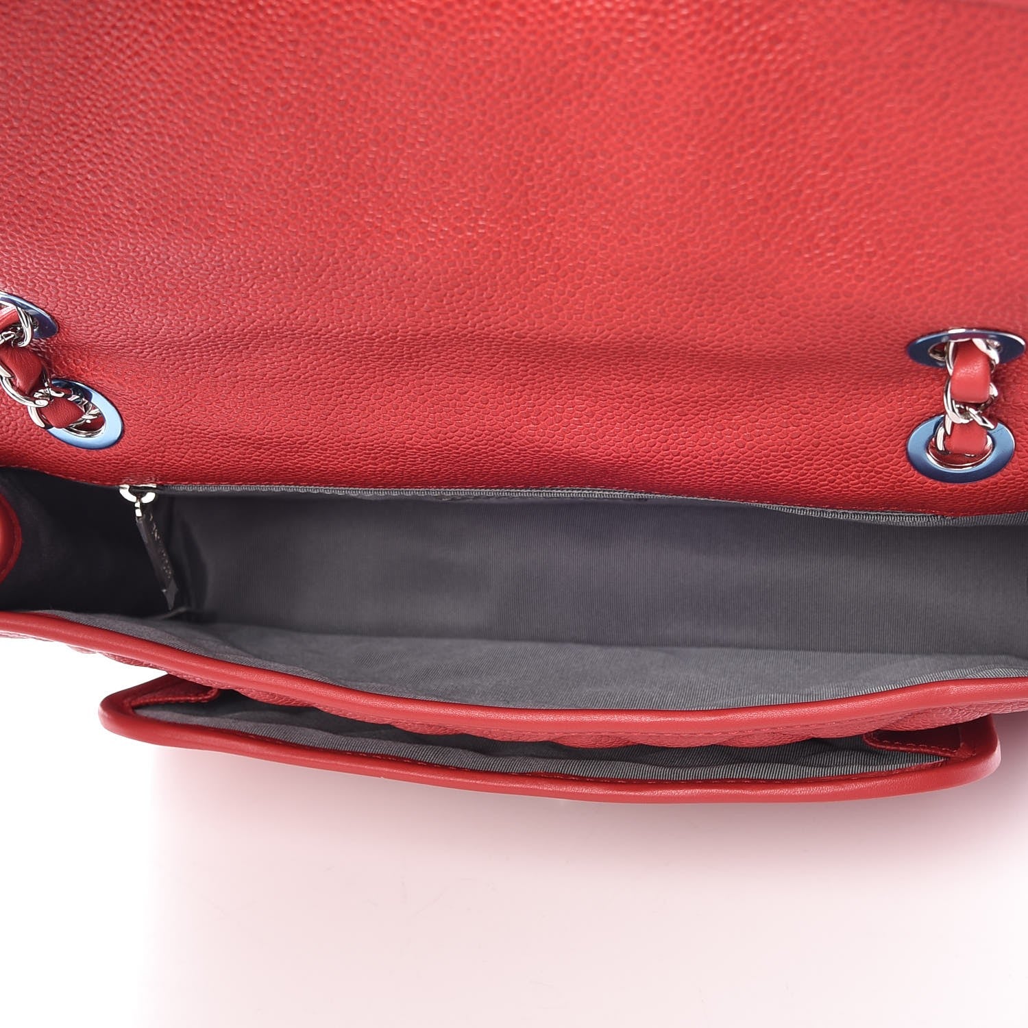 Chanel Caviar Quilted Medium French Riviera Flap Red 6 of 8