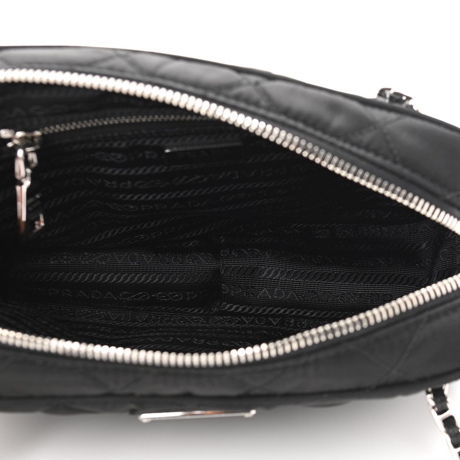 Prada Nylon Tessuto Impuntu Quilted Bandoliera Crossbody Bag Black 5 of 9