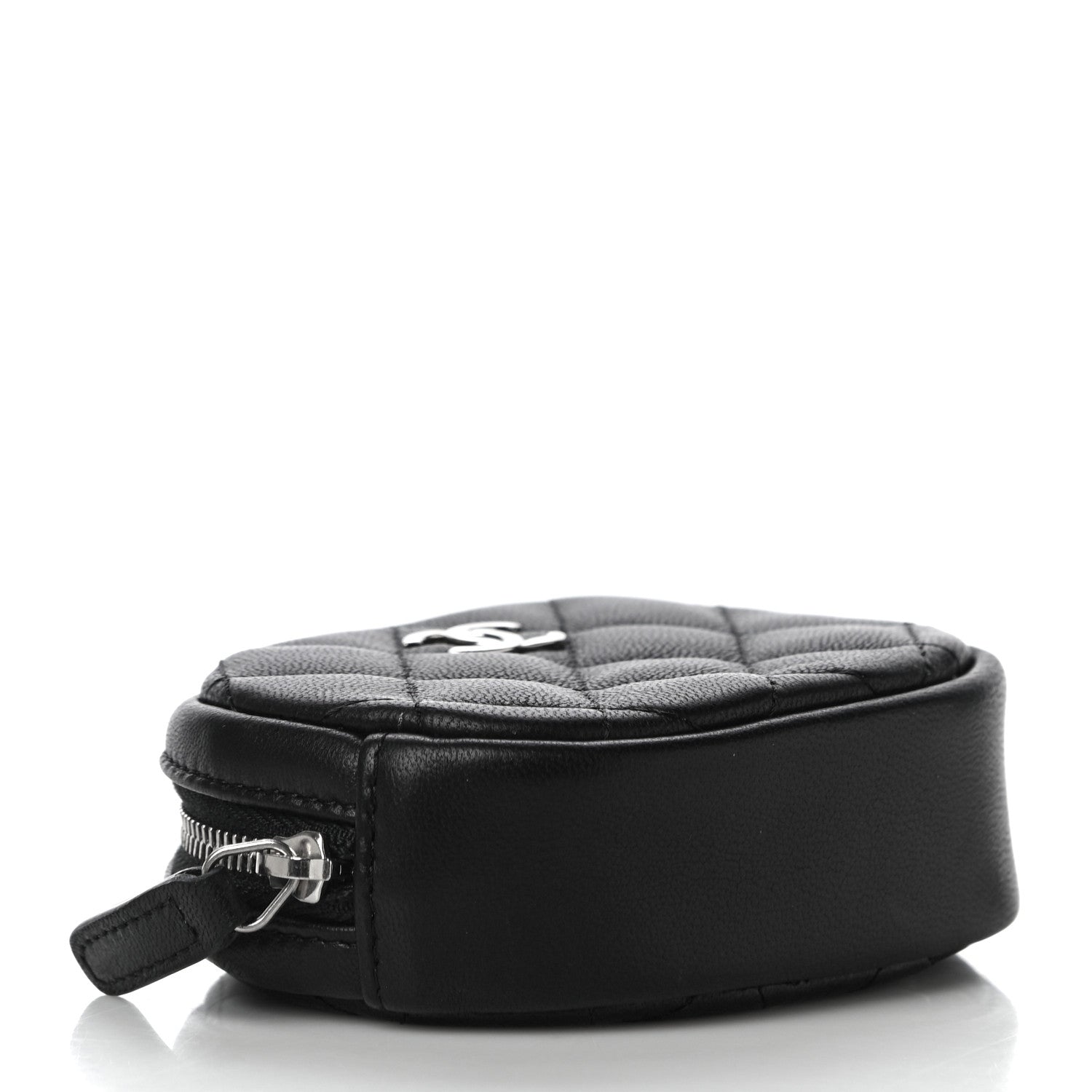 Chanel Lambskin Quilted Zip Around Classic Coin Purse Black 4 of 10