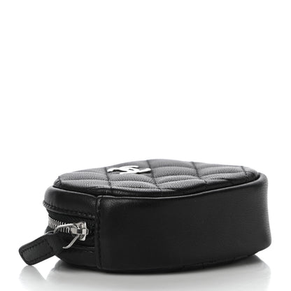 Chanel Lambskin Quilted Zip Around Classic Coin Purse Black 4 of 10