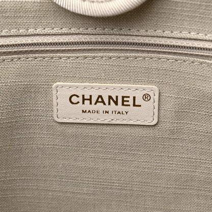 Chanel Mixed Fibers Small Deauville Tote White 7 of 10