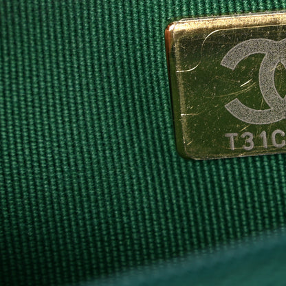 Chanel Caviar Quilted Coco Stamps Wallet On Chain WOC Green 8 of 11