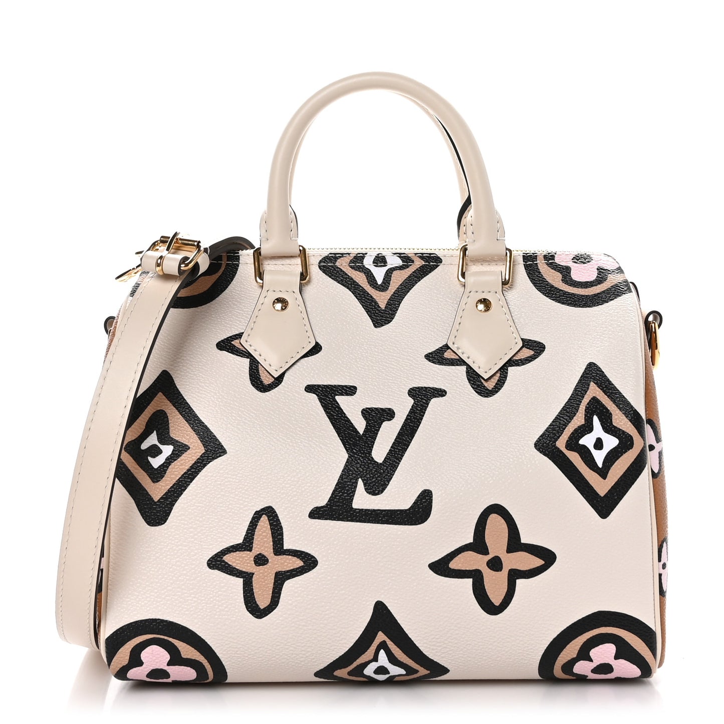 Monogram Giant Wild At Heart Speedy Bandouliere 25 Creme