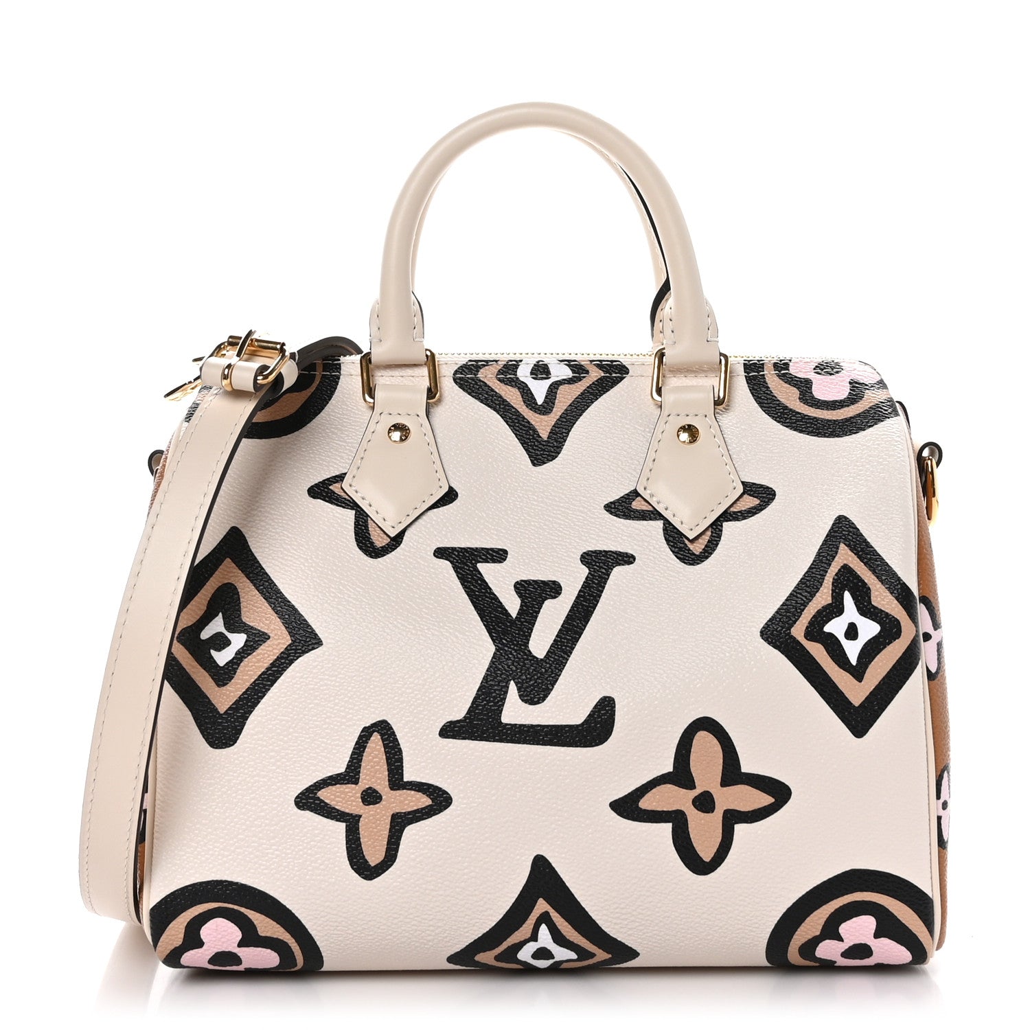 Louis Vuitton Monogram Giant Wild At Heart Speedy Bandouliere 25 Creme 1 of 11