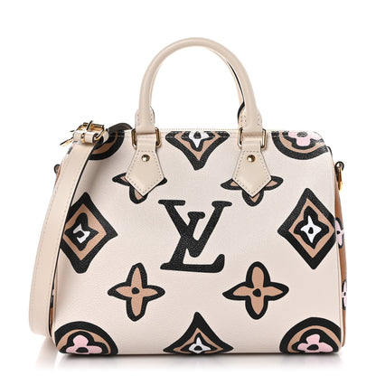 Louis Vuitton LOUIS VUITTON Monogram Giant Wild At Heart Speedy Bandouliere 25 Creme 1 of 11