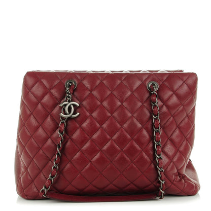 Chanel Caviar Quilted Large City Shopping Tote Dark Red 1 of 7