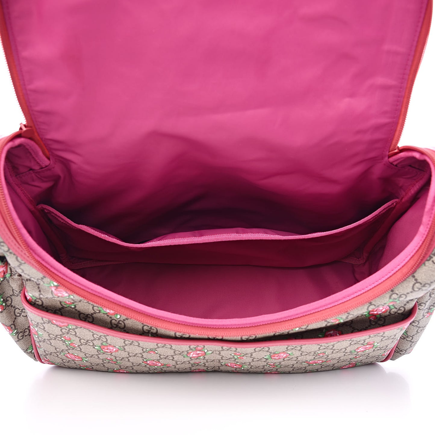 GG Supreme Monogram Rose Bud Diaper Bag Pink