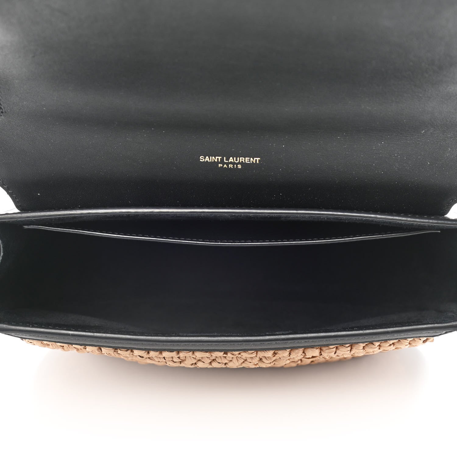 Saint Laurent Woven Raffia Monogram Kaia Satchel Tan 5 of 12