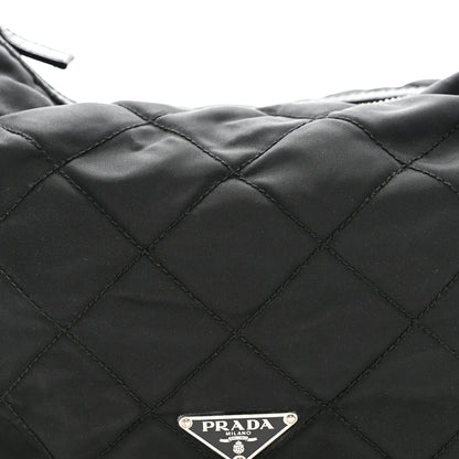 Prada Tessuto Nylon Quilted Shoulder Bag Black 8 of 10