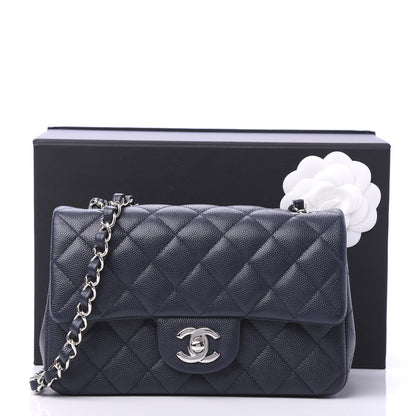 Chanel Caviar Quilted Mini Rectangular Flap Navy 11 of 11