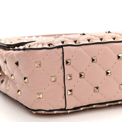 Valentino Garavani Lambskin Medium Rockstud Spike Shoulder Bag Poudre 8 of 15