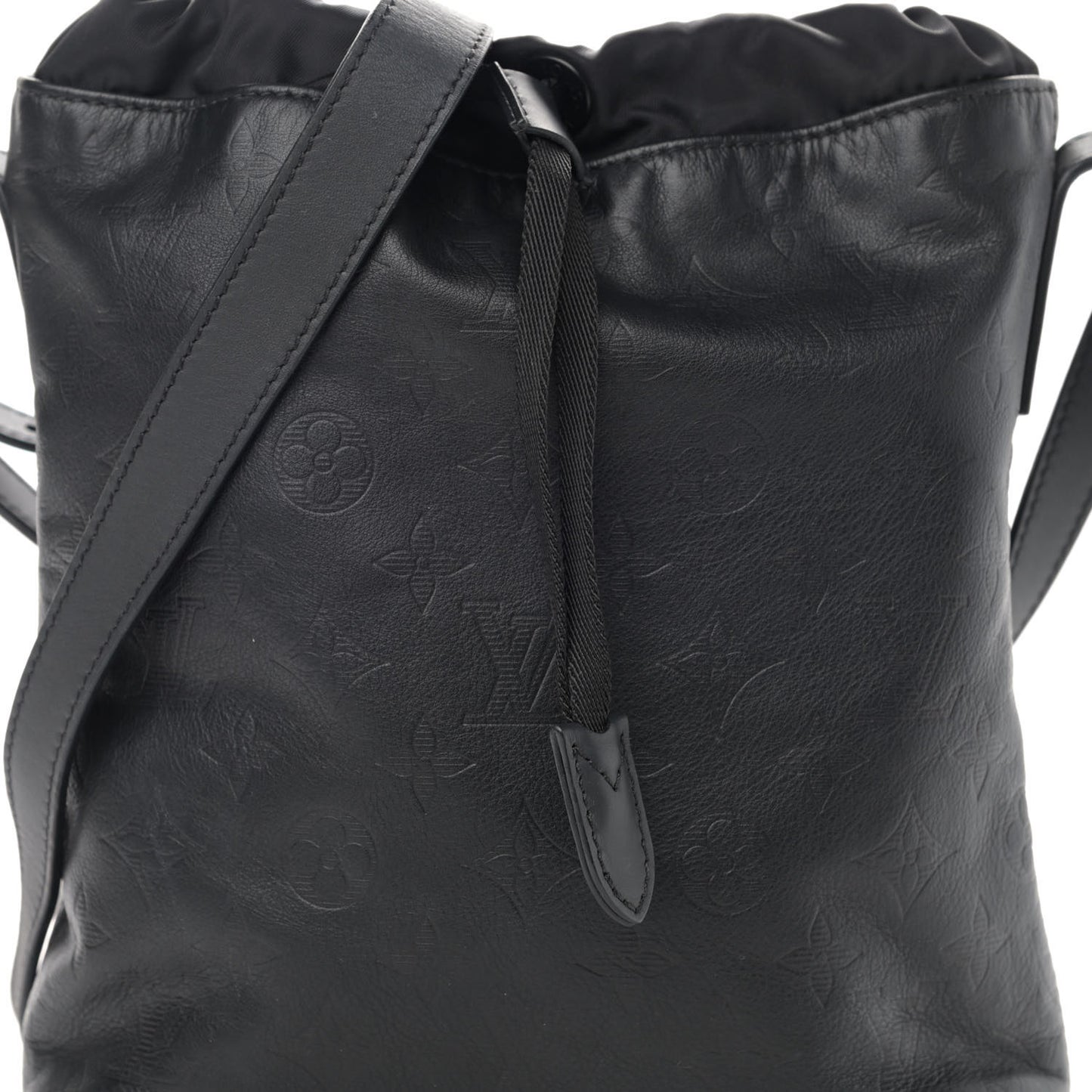 Calfskin Monogram Shadow Nano Bag Black