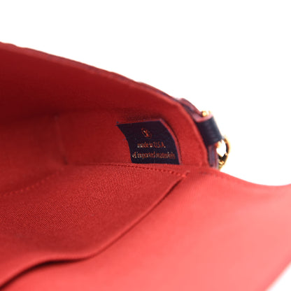 Louis Vuitton Empreinte Pochette Felicie Chain Wallet Marine Rouge 9 of 12