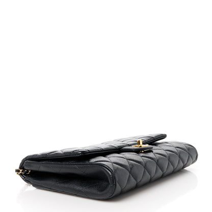 Chanel Caviar Quilted Clutch With Chain Flap Black 4 of 12