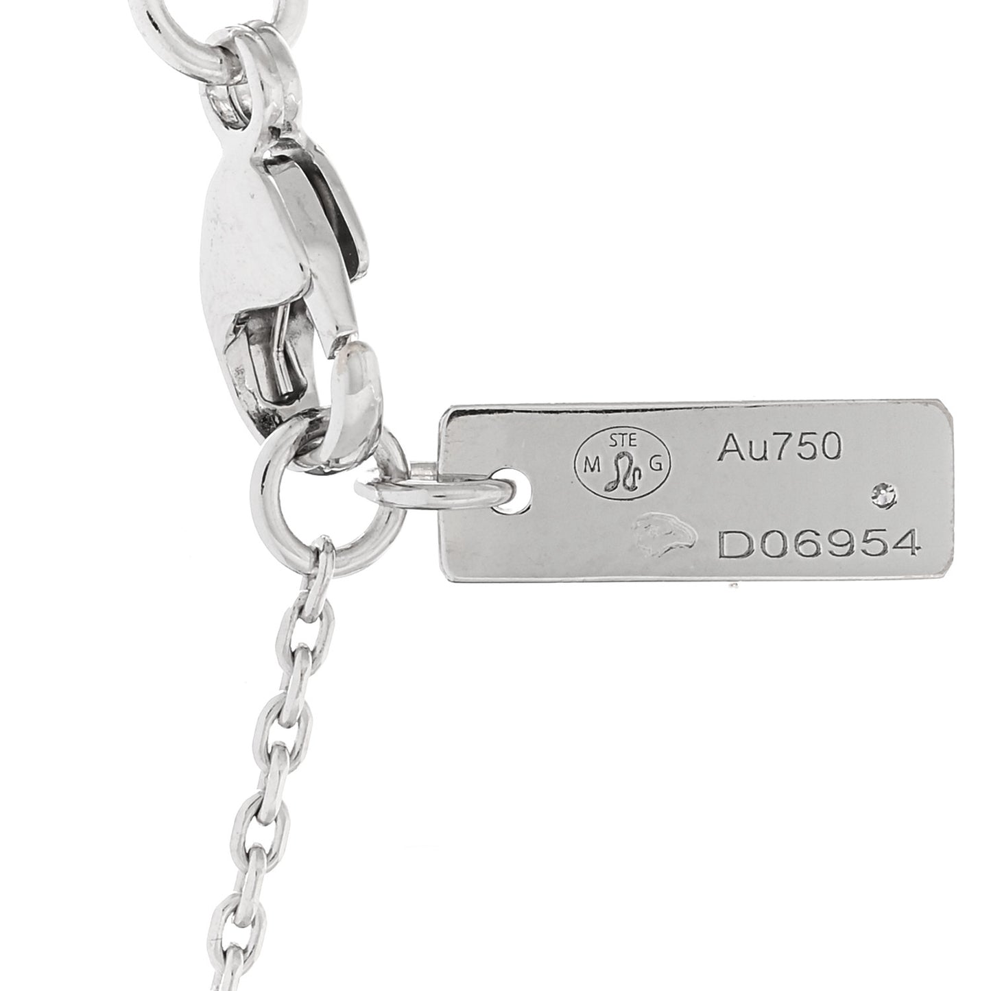 18K White Gold Diamond My Twin Tie Necklace