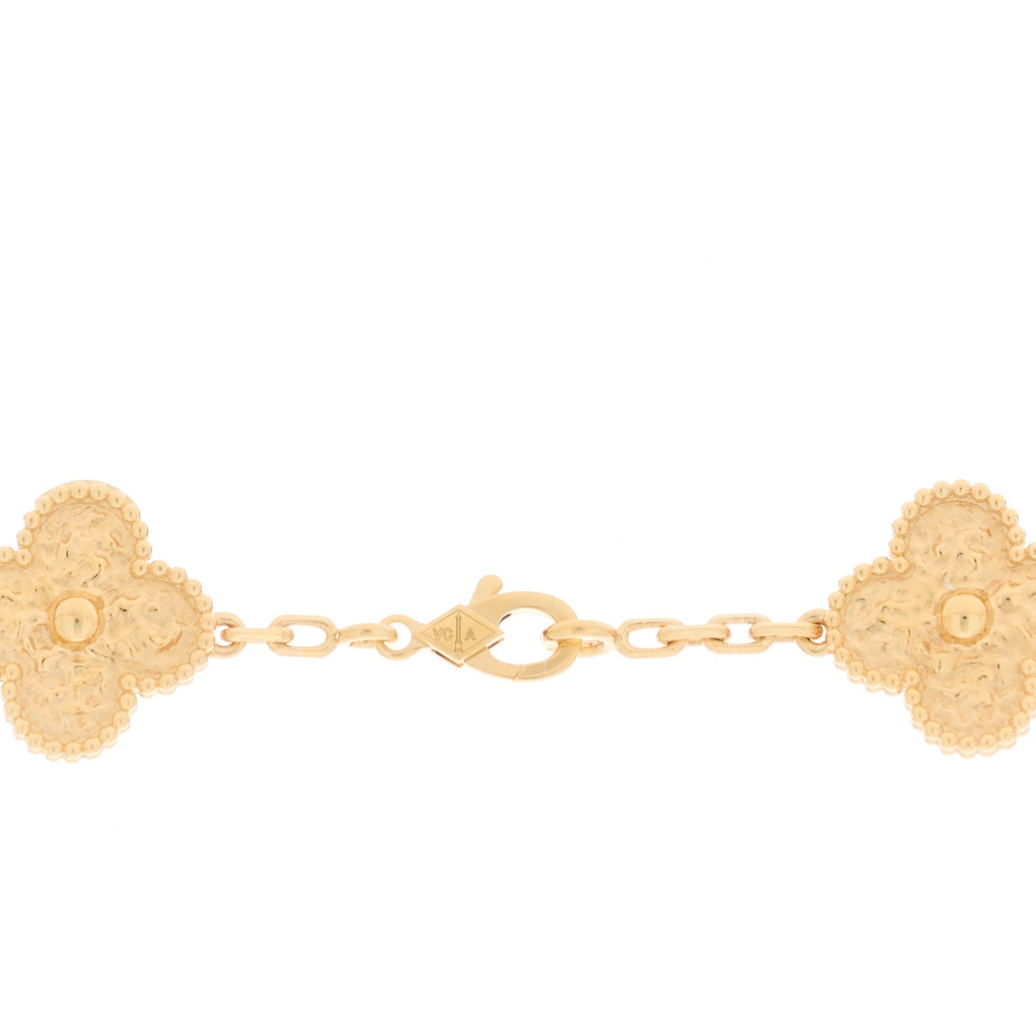 Van Cleef & Arpels 18K Yellow Gold 10 Motifs Vintage Alhambra Necklace 3 of 4
