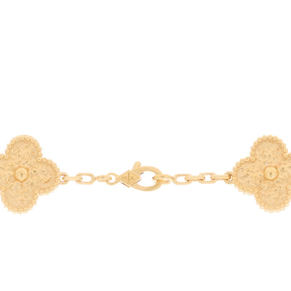 Van Cleef & Arpels 18K Yellow Gold 10 Motifs Vintage Alhambra Necklace 3 of 4