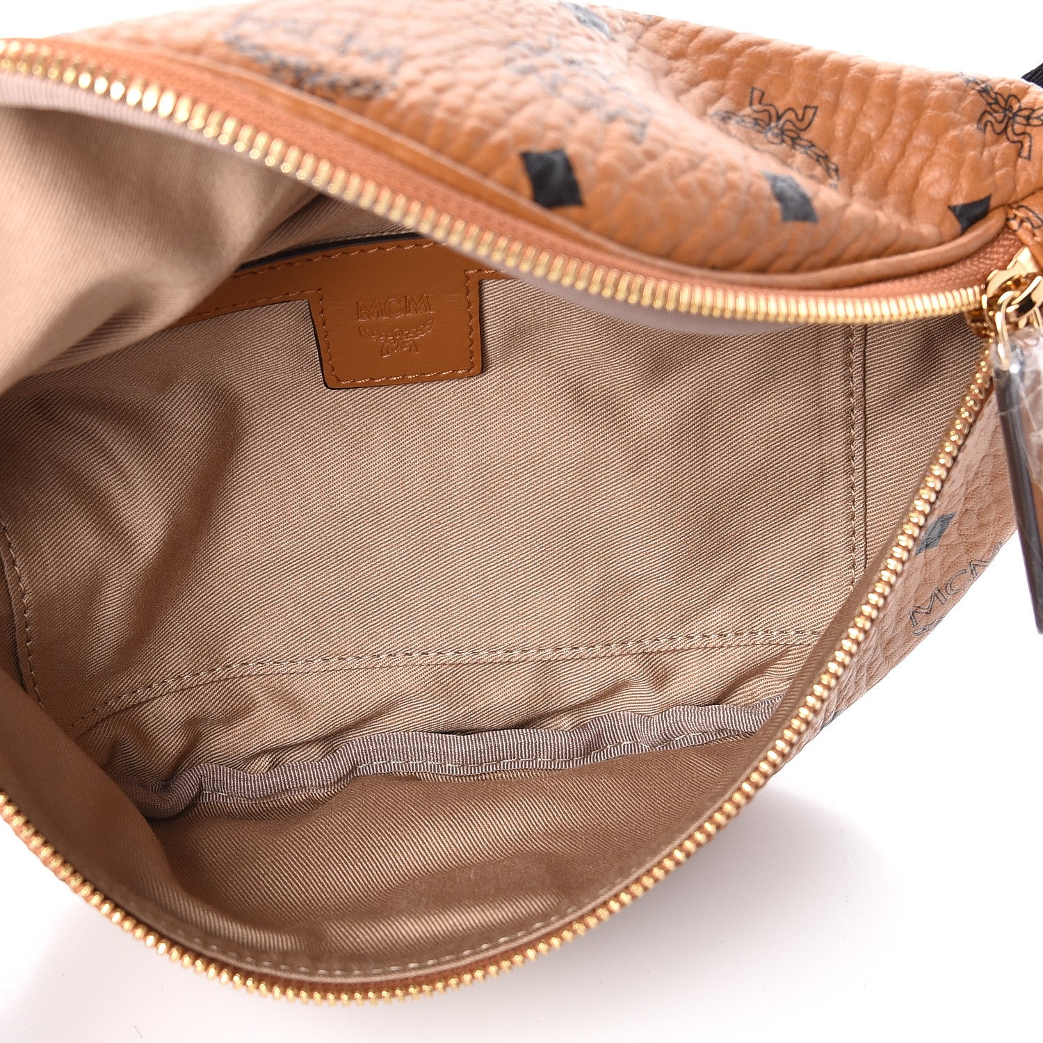 MCM Visetos Small Fusten Belt Bag Cognac 5 of 9