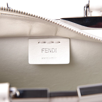 Fendi Vitello Dolce Scalloped Studded Mini 3Jours Tote White Ice Nuvola 6 of 9