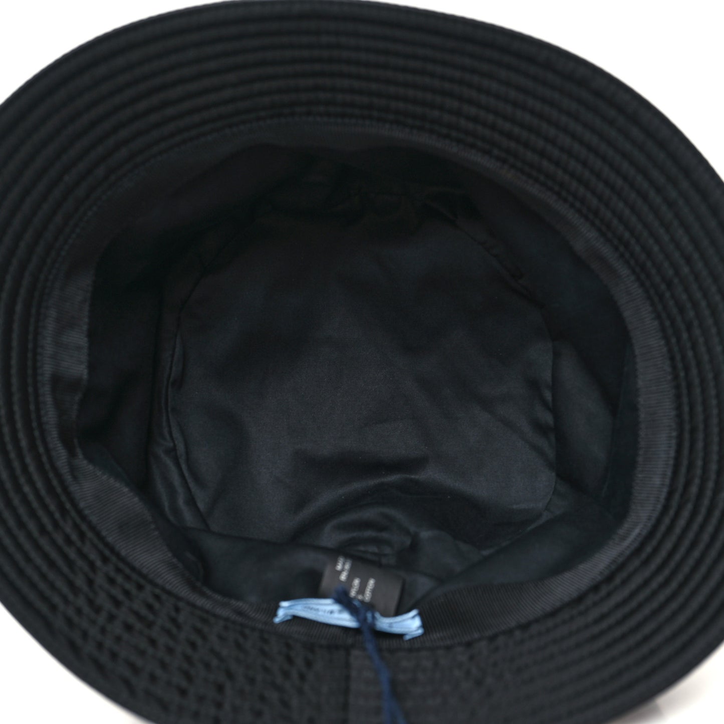Nylon Metal Triangle Logo Womens Bucket Hat M Black