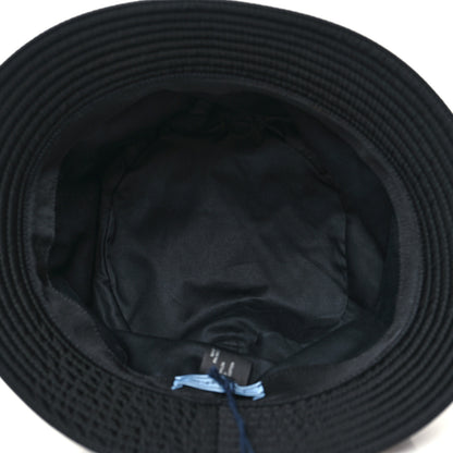 Prada Nylon Metal Triangle Logo Womens Bucket Hat M Black 6 of 8