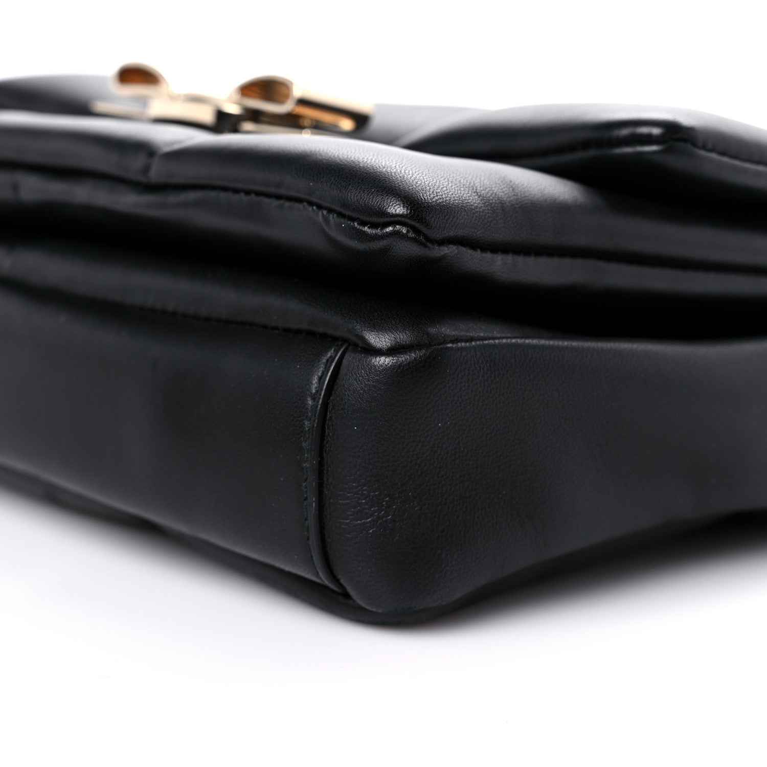 Salvatore Ferragamo Nappa Vendom Quilted Bag Black 9 of 10