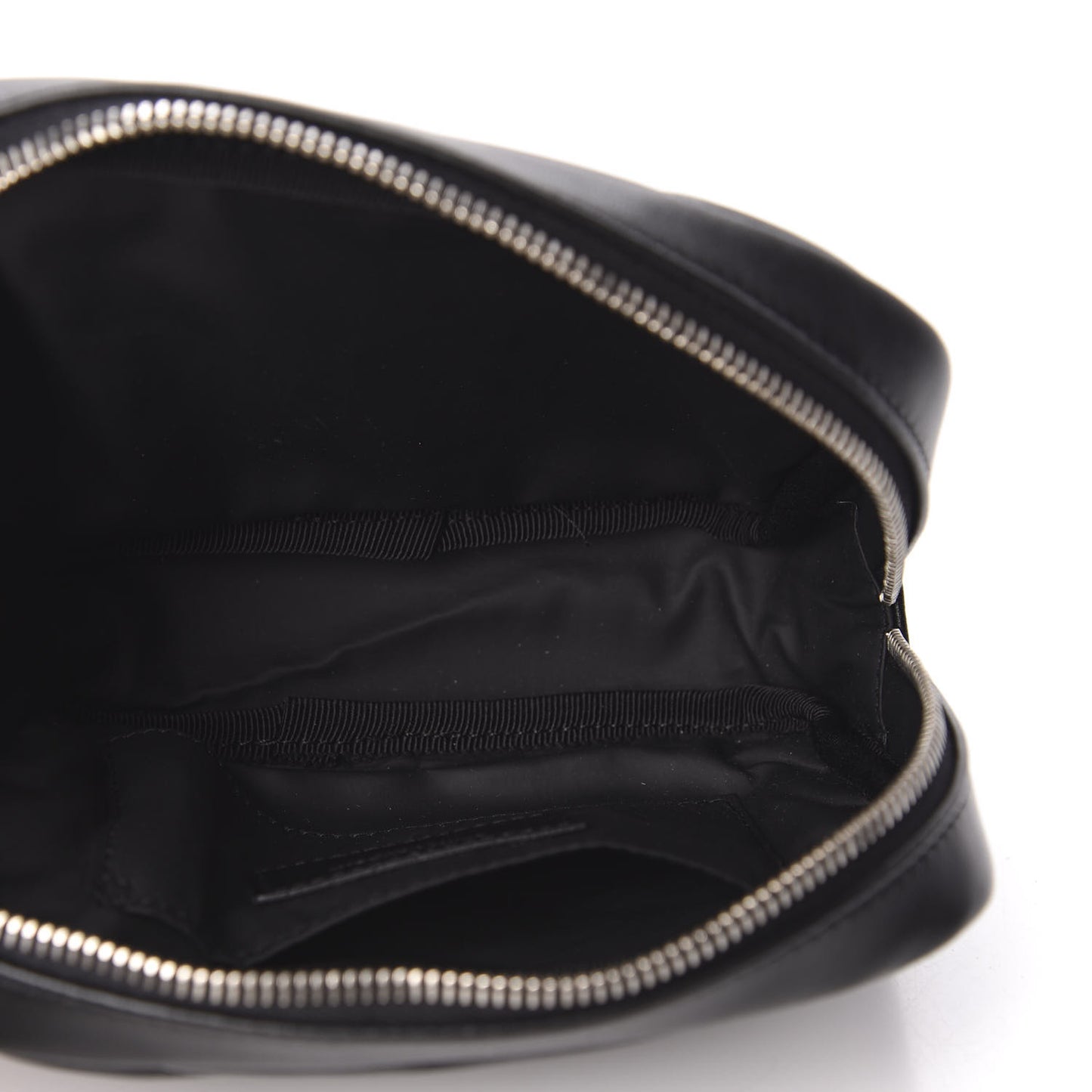 Lambskin Y Quilted Monogram Loulou Cosmetic Case Black
