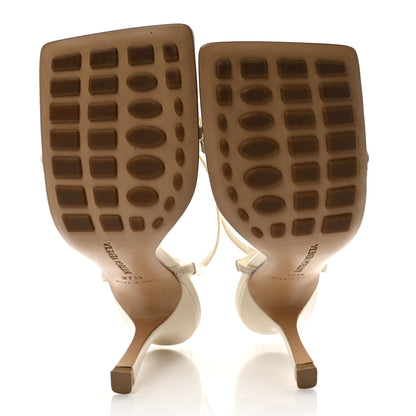 Bottega Veneta Lambskin Studded Stretch Multi Strap 90mm Sandals 37.5 Sea Salt 5 of 8