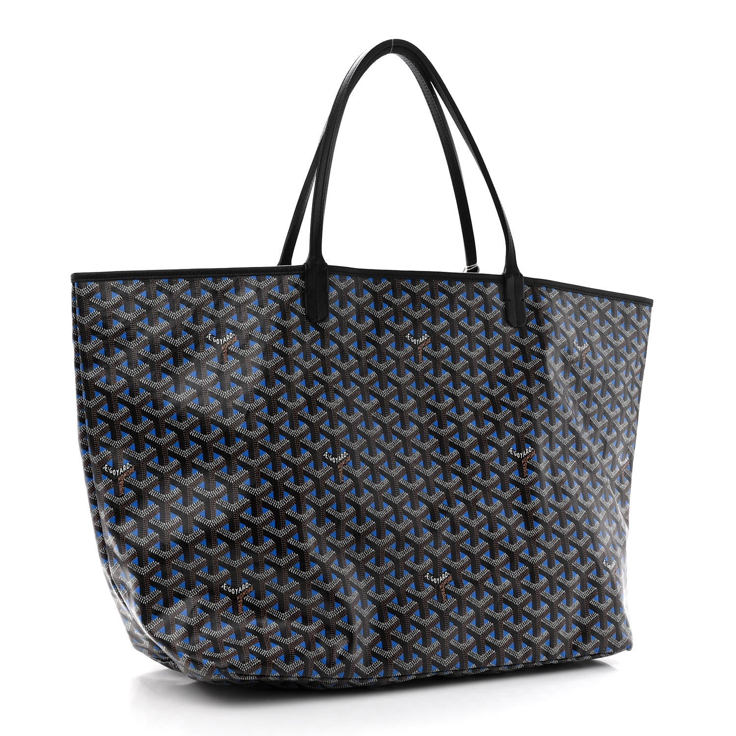 Goyard Goyardine Saint Louis Claire Voie GM Black Sky Blue 4 of 12