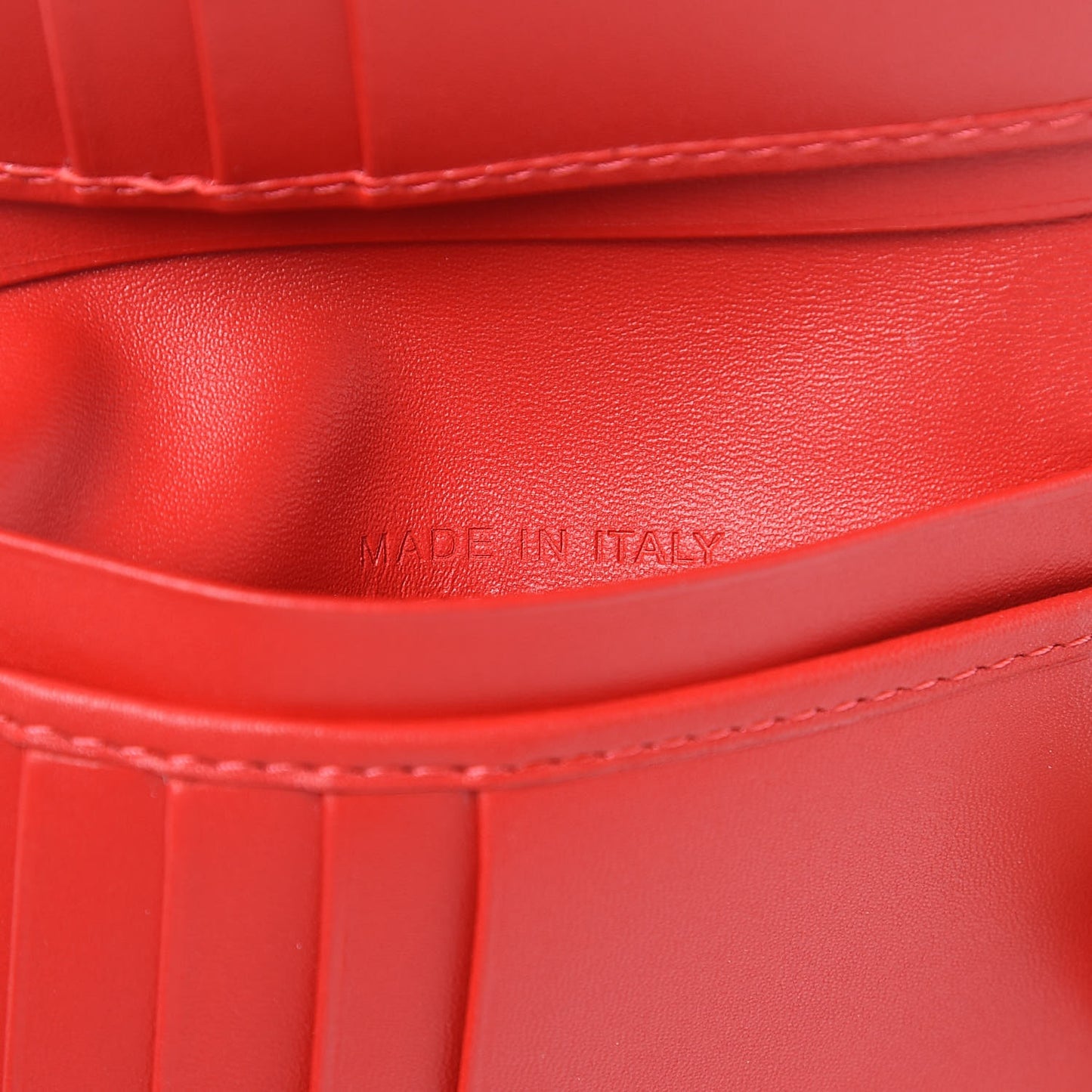 Calfskin Coolcard Two-Tone Wallet Black Red