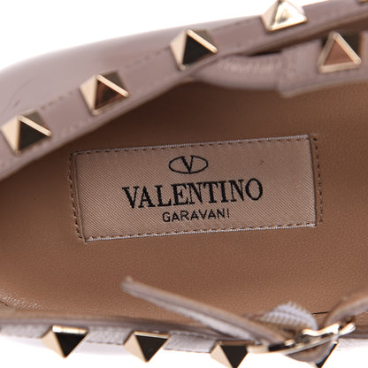Valentino Garavani Patent Rockstud Cage Ballerina Flats 38 Poudre 7 of 9