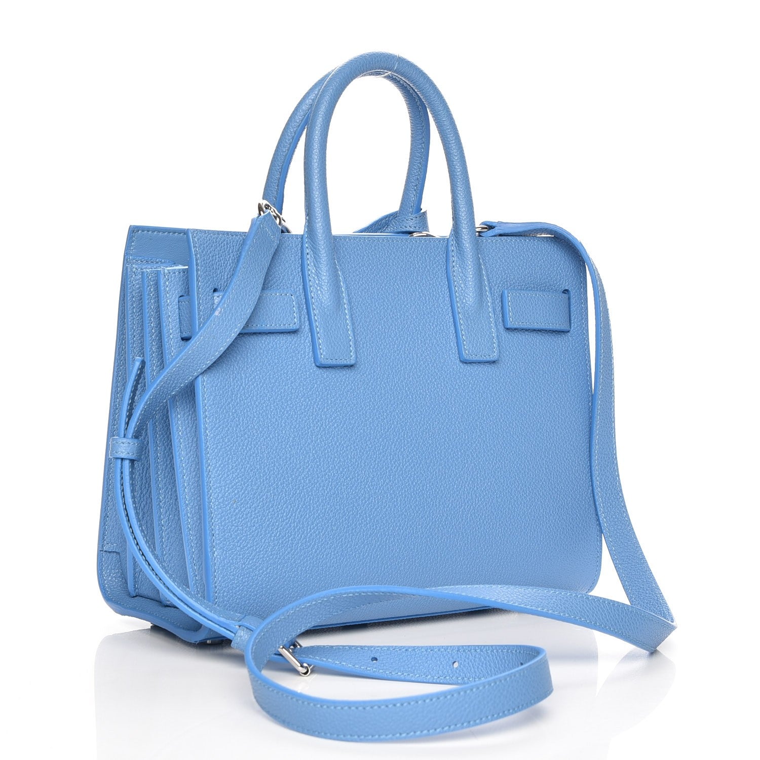 Saint Laurent Grained Calfskin Nano Sac De Jour Blue Clair 4 of 8