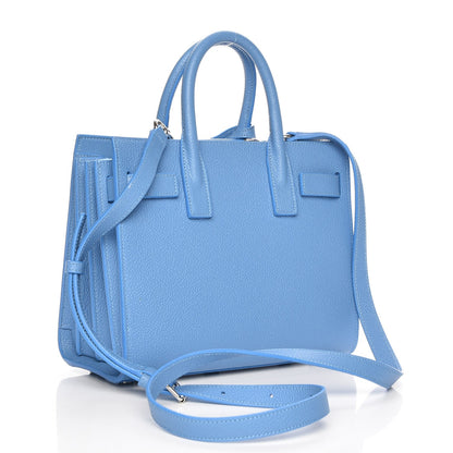 Saint Laurent Grained Calfskin Nano Sac De Jour Blue Clair 4 of 8